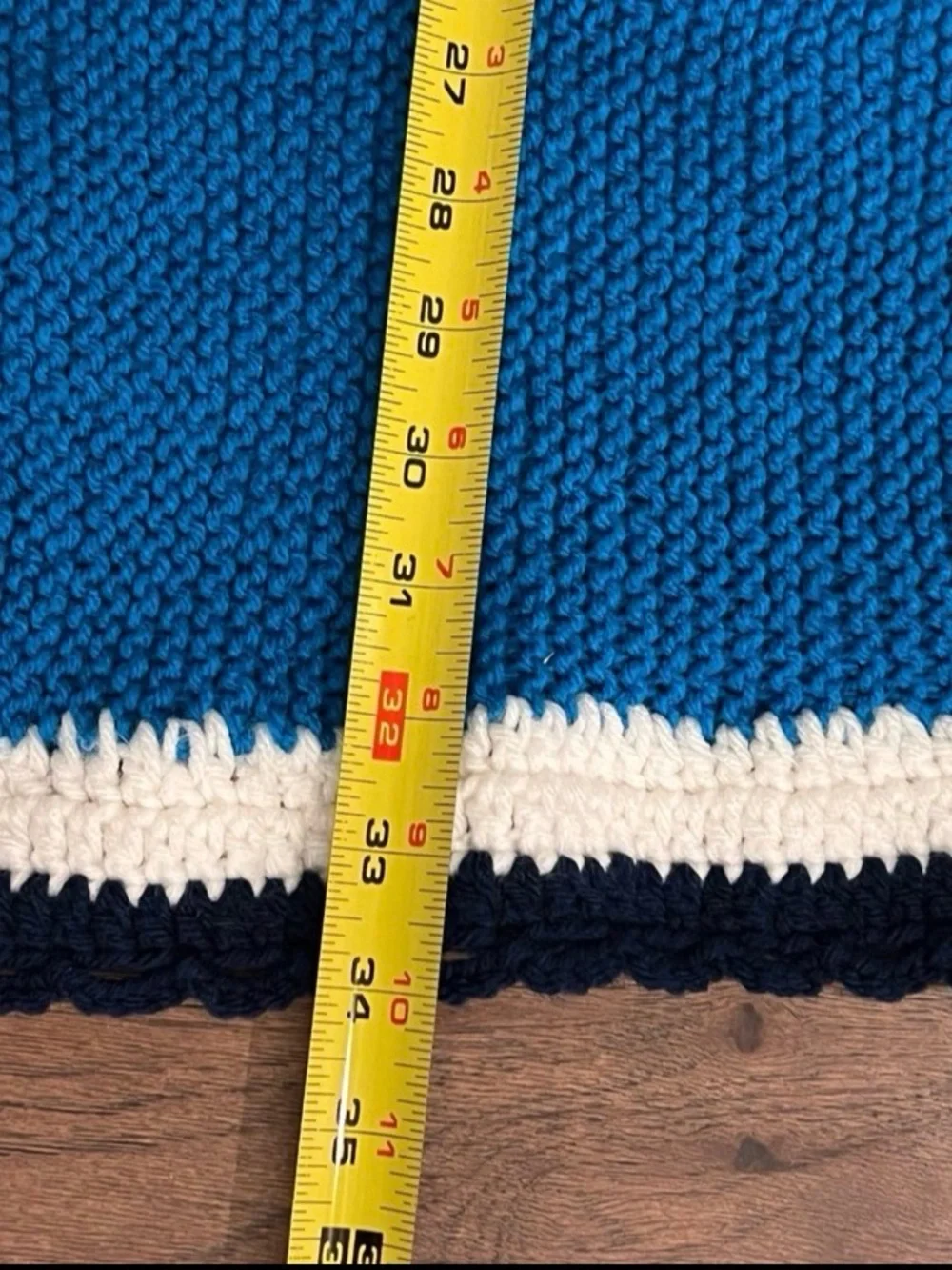 Handmade throw afghan 34 x 61